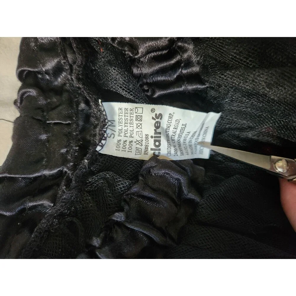 Asymmetrical Tulle Tutu Skirt Claire's Elastic Waist S/M Goth Gothic Whimsigoth